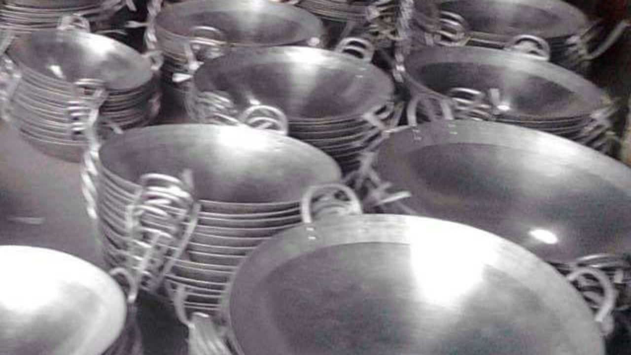 Chảo nhôm công nghiệp cho nhà hàng, khách sạn, căng tin, bếp ăn... ăn đường kính 55cm