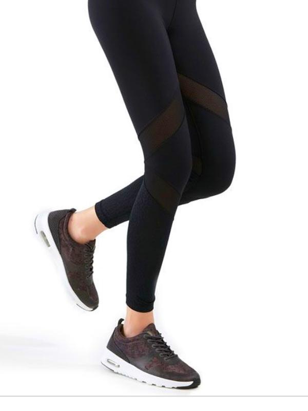 Quần Legging Oysho Leopard Leggings with Mesh Details- SIZE S
