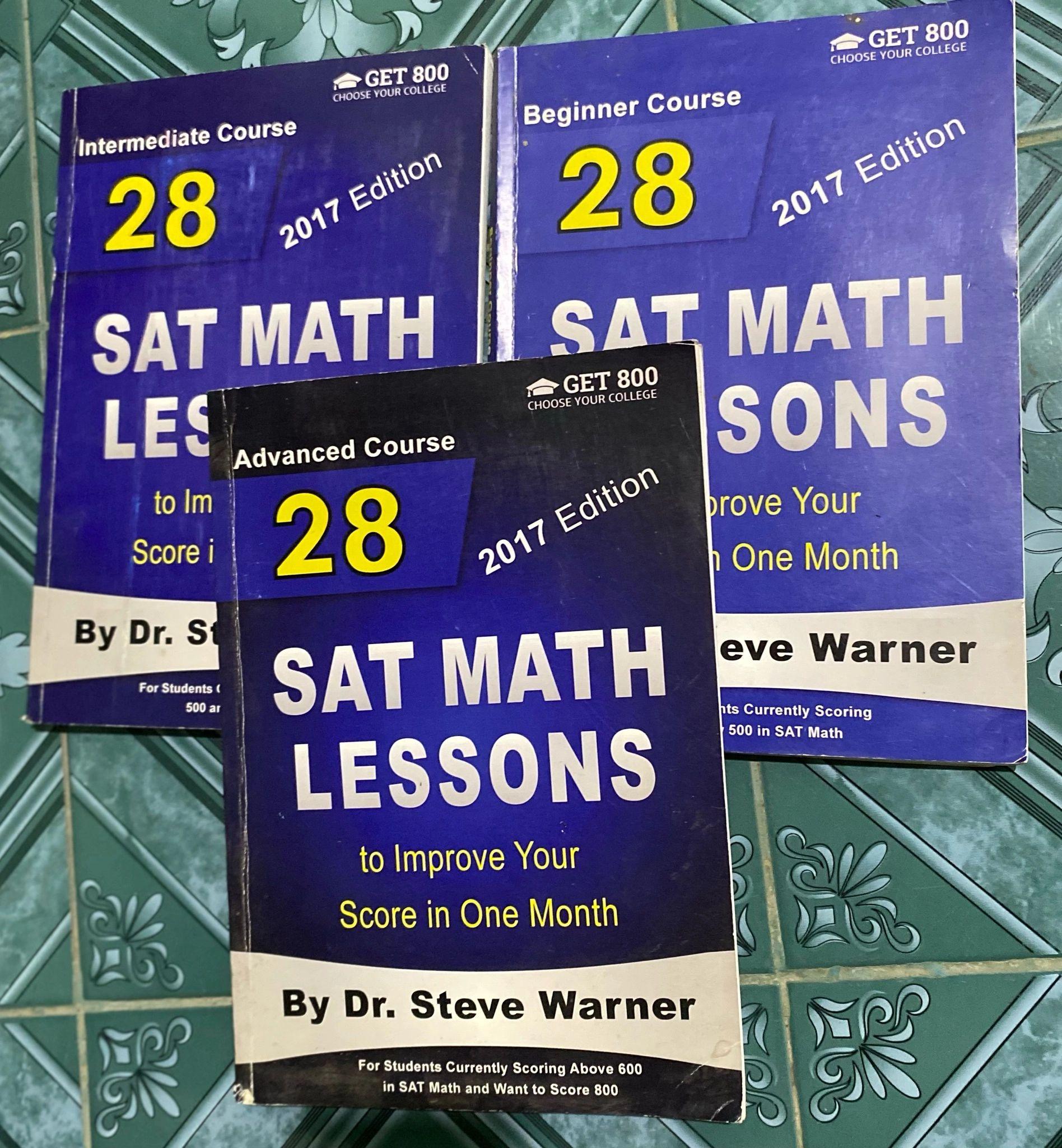 Combo 3 cuốn 28 SAT Math Lessons to Improve Your Score in One Month