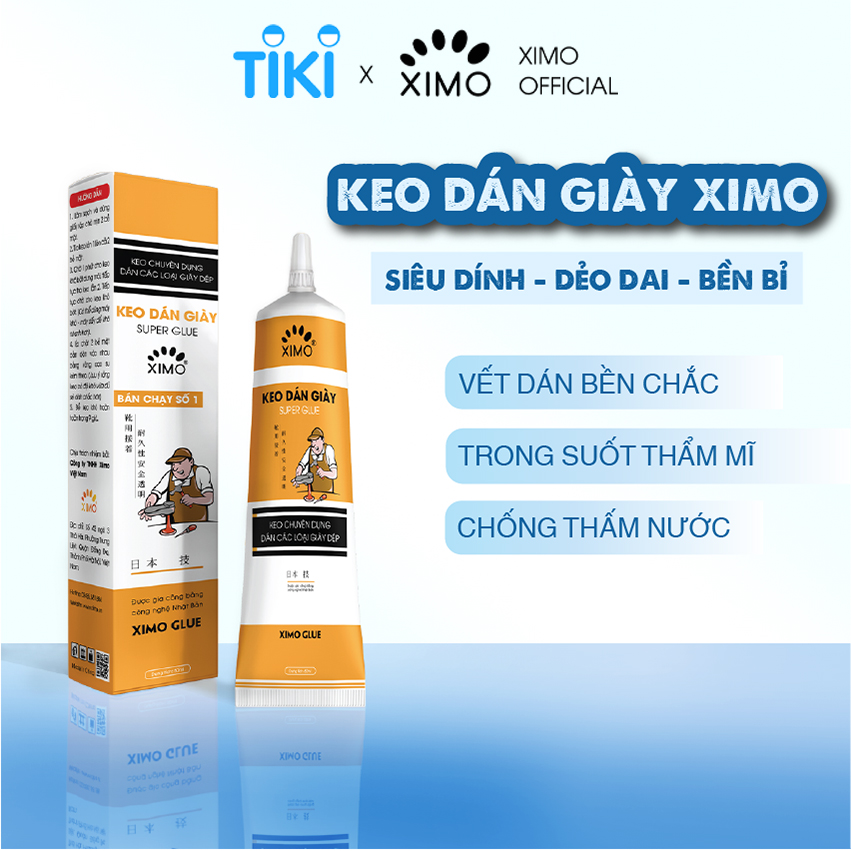 Keo Dán Giày Nhiệt Ximo Trong Suốt Siêu Dính Dùng Không Tổn Thương Da Kdg06 - Tuýp Keo 30Ml
