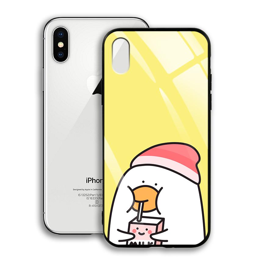 Ốp Lưng Kính Cường Lực cho điện thoại Iphone X / XS - 03005 7900 DUCK03 - Hàng Chính Hãng