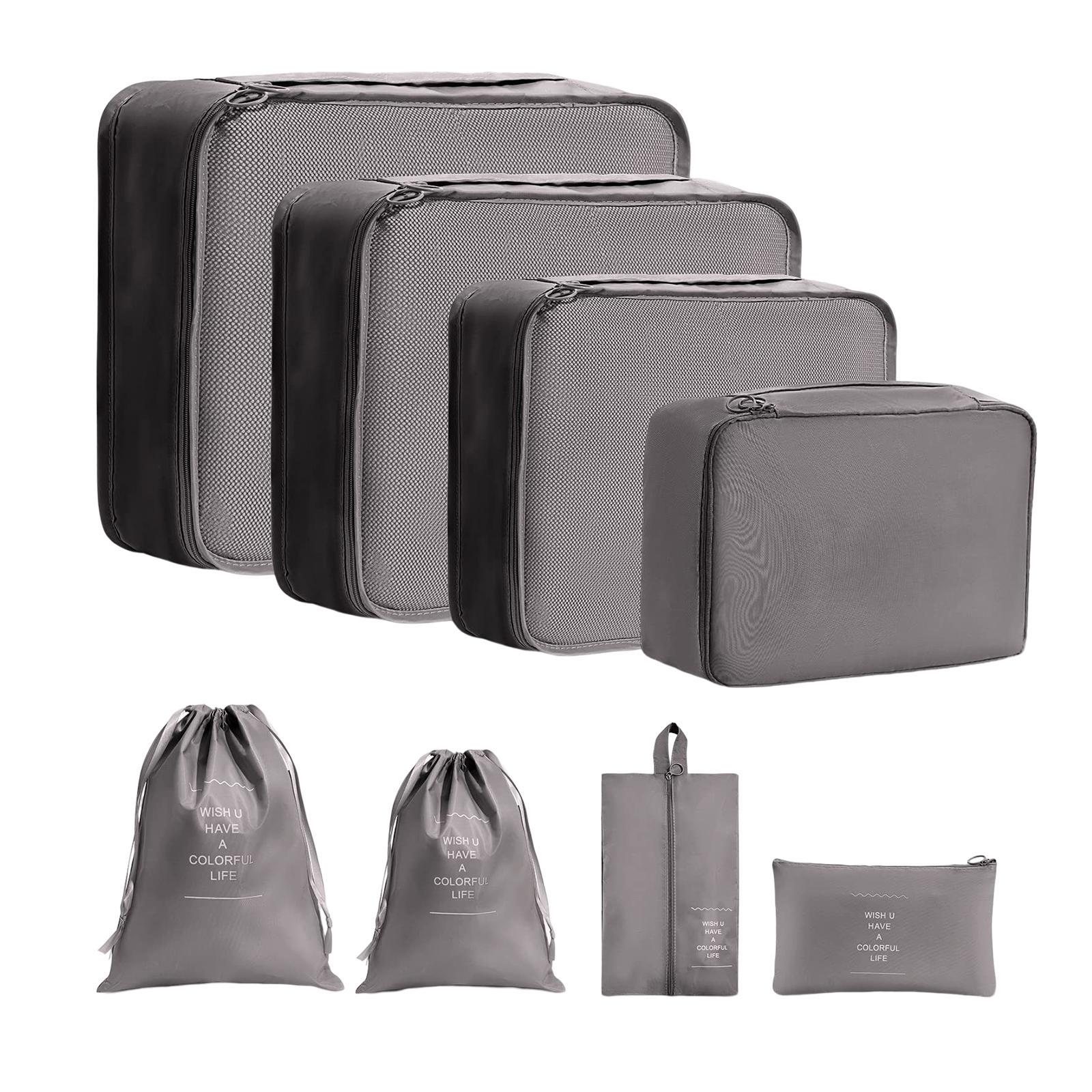 8x Lightweight Packing Cubes for Suitcases Suitcase Clothes Storage Bags