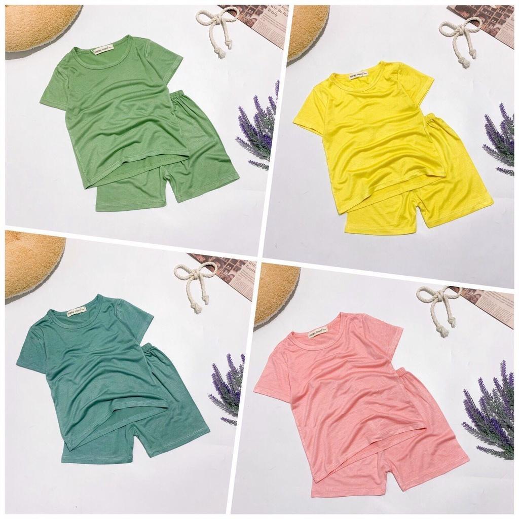 Đồ Bộ Bé Trai Bé Gái Tay ngắn Minky Mom, Quần áo trẻ em vải COTTON mềm mịn thoáng mát an toàn cho bé NN58