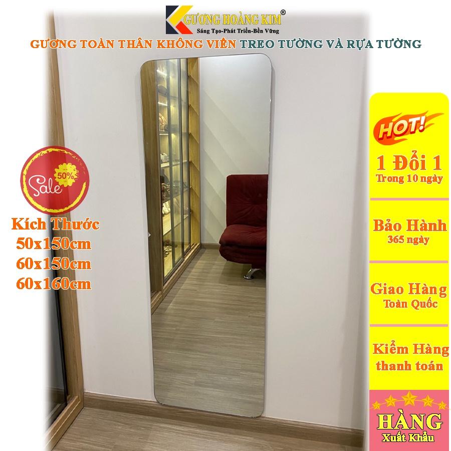 Gương toàn thân không viền treo tường dán tường giá rẻ kích thước 60x120, 40x150, 50x150 cm- gươnghoàngkim mirror hk5004