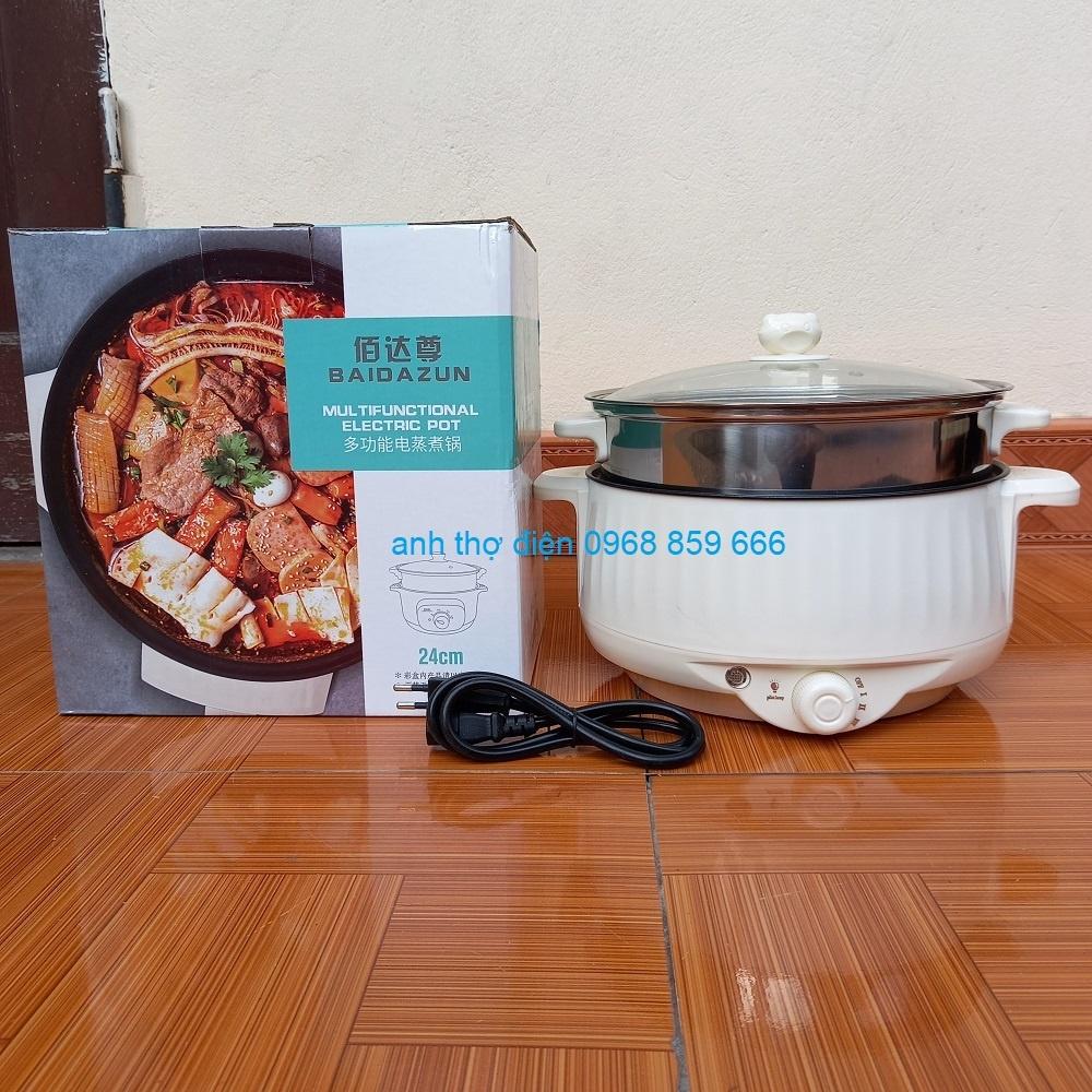 Nồi Lẩu Mini Cắm Điện Đa Năng Lớp Chống Dính Teflon Cao Cấp
