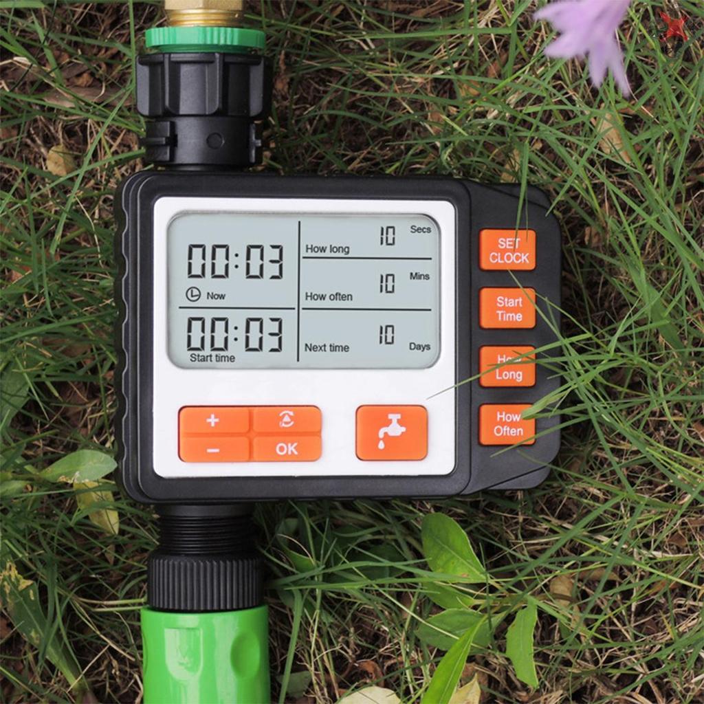 3 Separate Programs Water Timer 3in Large Screen IP65 Waterproof Auto and Manual Mode Hose Timer Sprinkler Timer Single Valve Faucet Digital Watering Timer for Garden Lawn