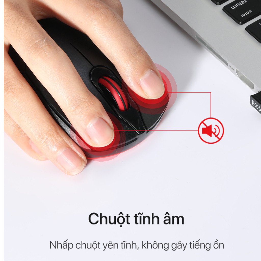 Chuột Quang Không Dây 2.4GHz - ROBOT M310 - Hàng Chính Hãng