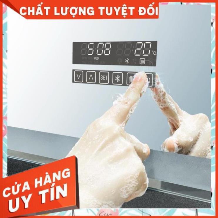 Gương oval bầu dục trang điểm treo tường đèn led cảm ứng thông minh khích thước 60x80 cm - mirror