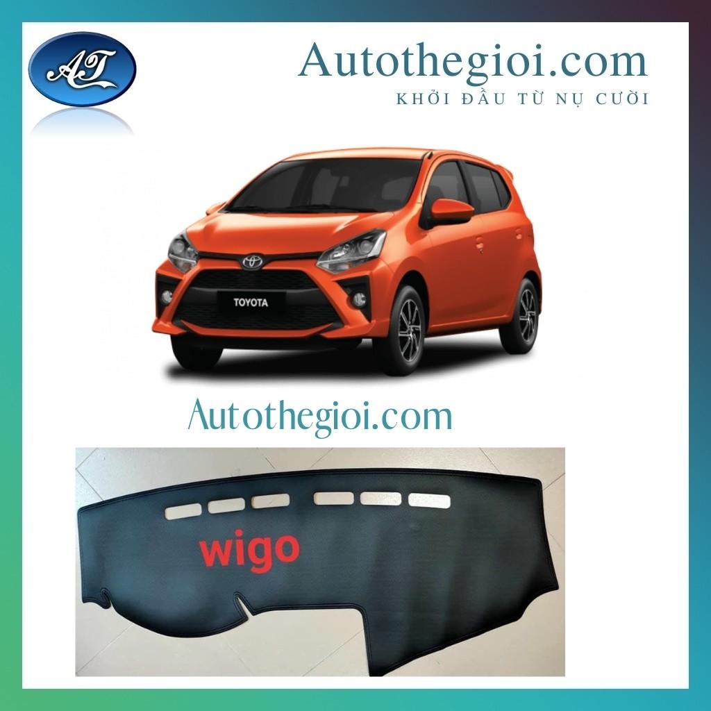 Thảm Taplo Toyota Wigo Chất Liệu Da Vân Cabon