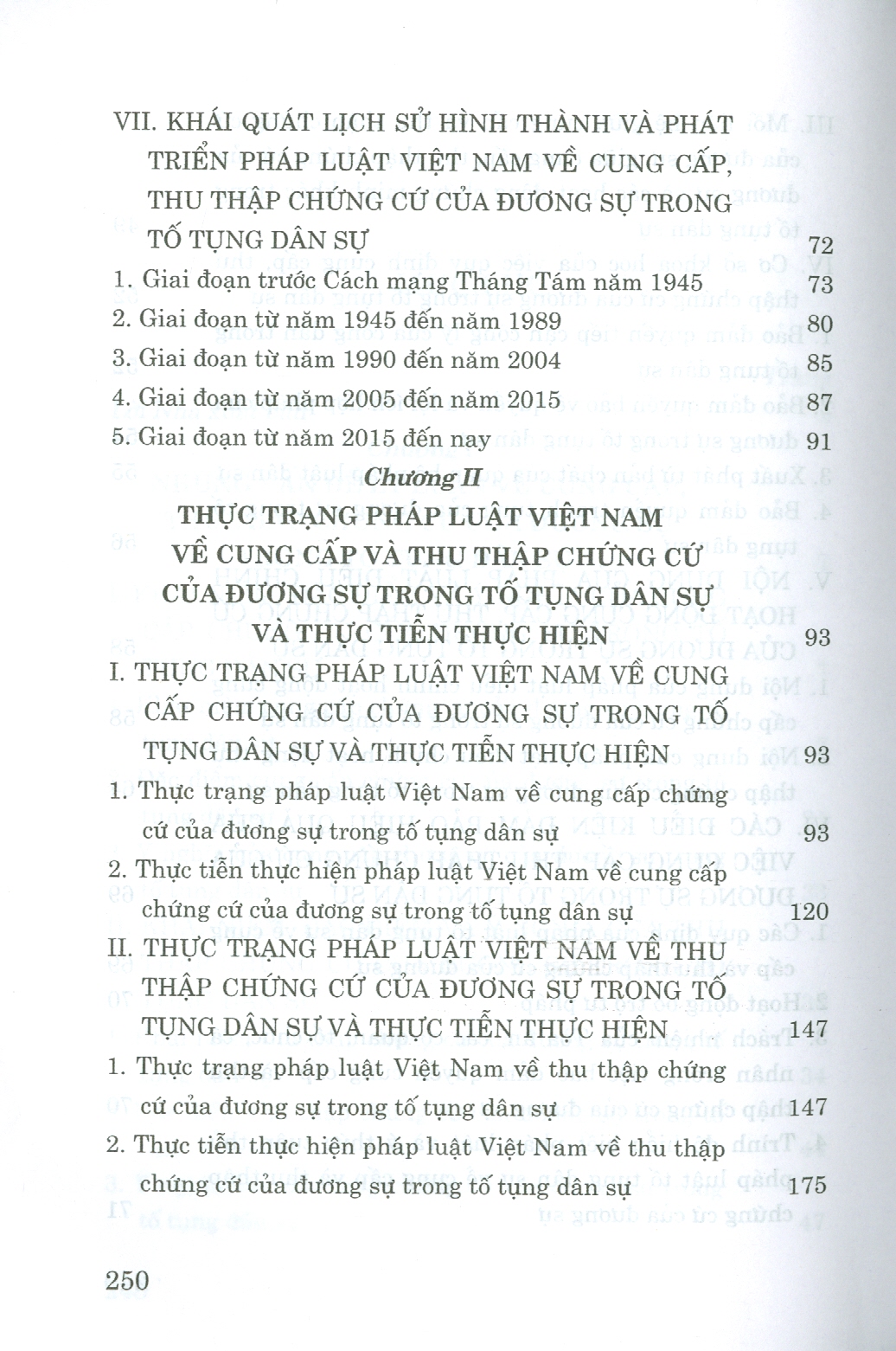 CUNG CẤP, THU THẬP CHỨNG CỨ CỦA ĐƯƠNG SỰ TRONG TỐ TỤNG DÂN SỰ VIỆT NAM (Sách chuyên khảo)