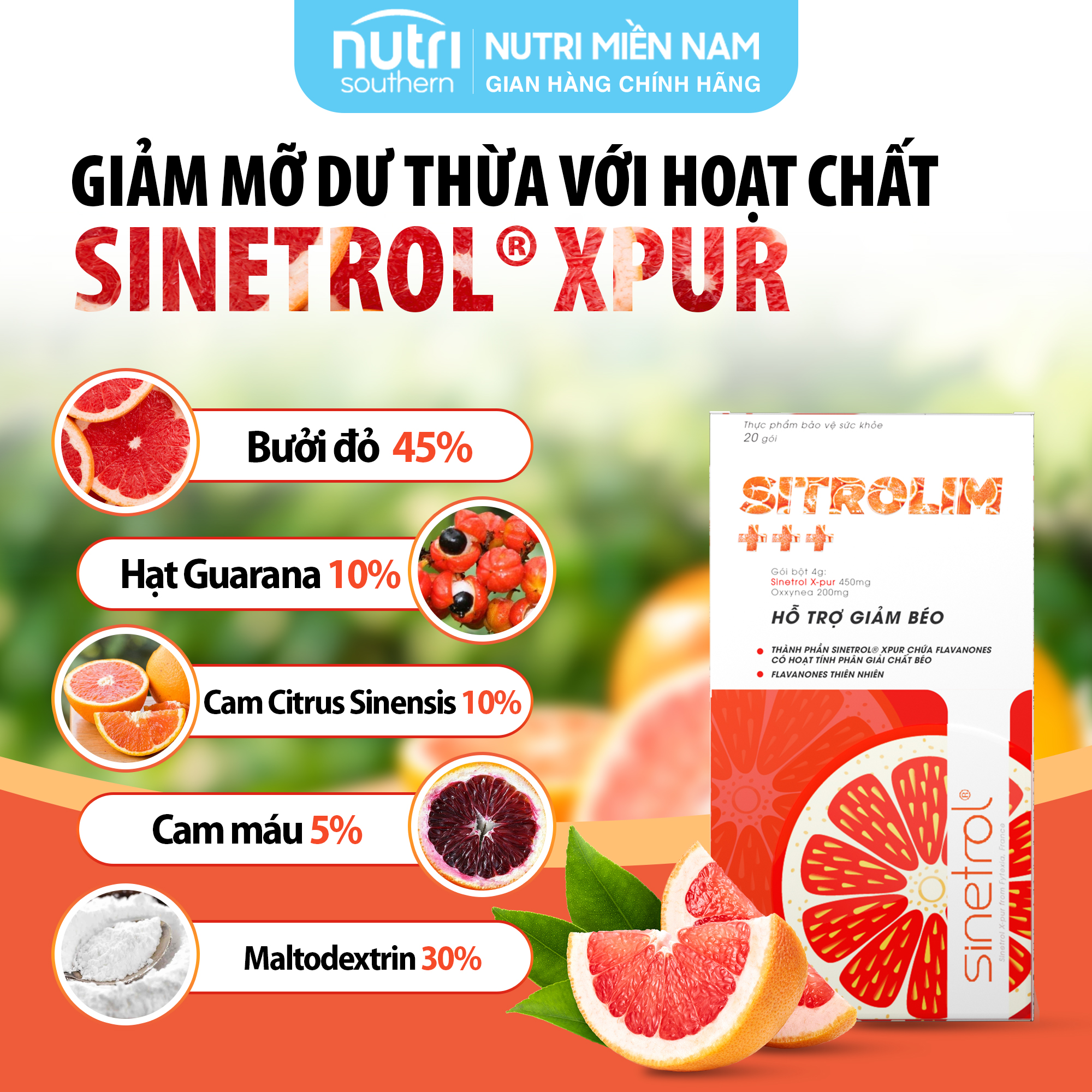 SITROLIM - Hỗ trợ kiểm soát cân nặng an toàn, nguyên liệu nhập khẩu từ Pháp