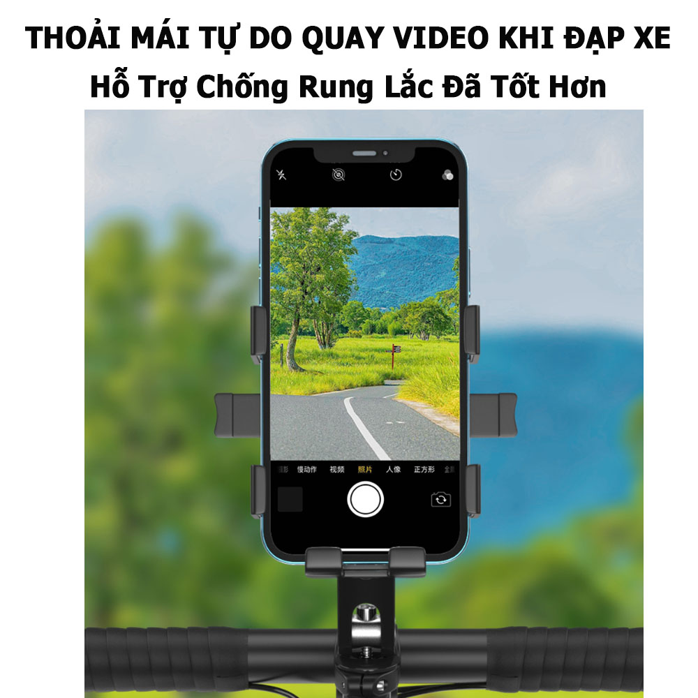 Giá Đỡ Điện Thoại Cho Xe Đạp; Kẹp Điện Thoại Gắn Cổ Phốt; Giá Đở Chống Rung Xe Thể Thao, Địa Hình - hàng nhập khẩu