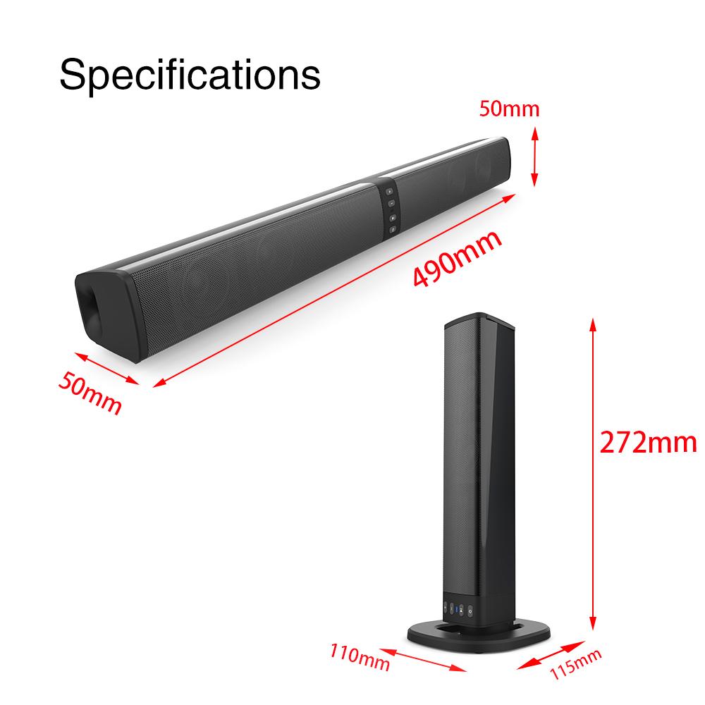 BS-36 40WTV Soundbar không dây loa bluetooth home đa chức năng bluetooth stereo stereo echo wall cho pc tv màu sắc: màu đen