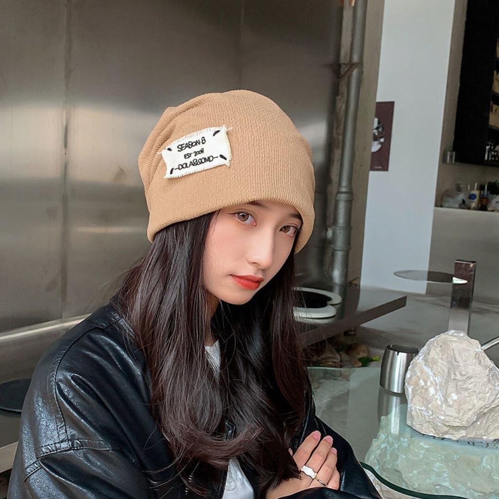 Mũ len nữ trùm đầu YOLA shop Mũ len hàn quốc dệt kim giữ ấm thu đông se lạnh năng động cá tính - QUÀ CỘT TÓC MULE.001