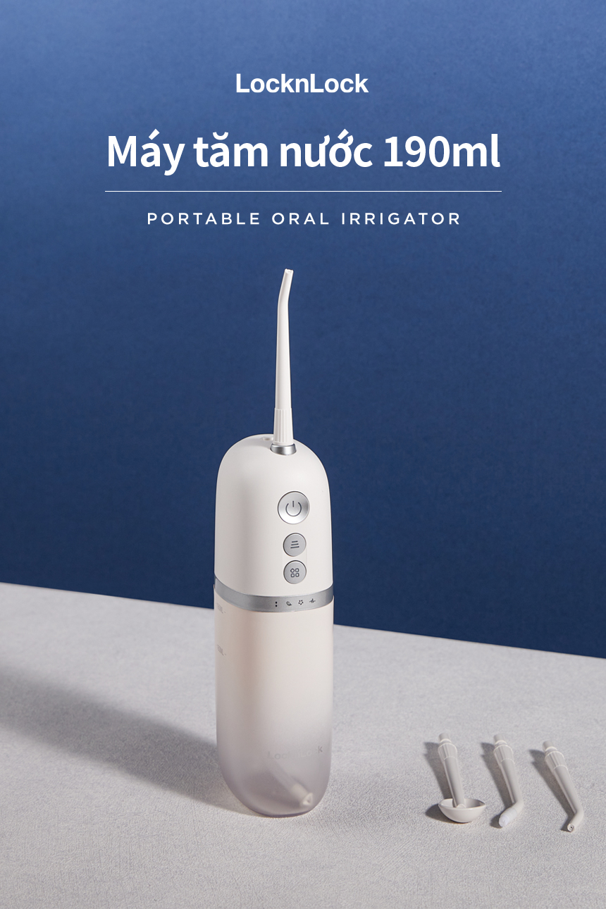 Máy tăm nước LocknLock ENR146WHT - Dung tích 190ml - Màu trắng