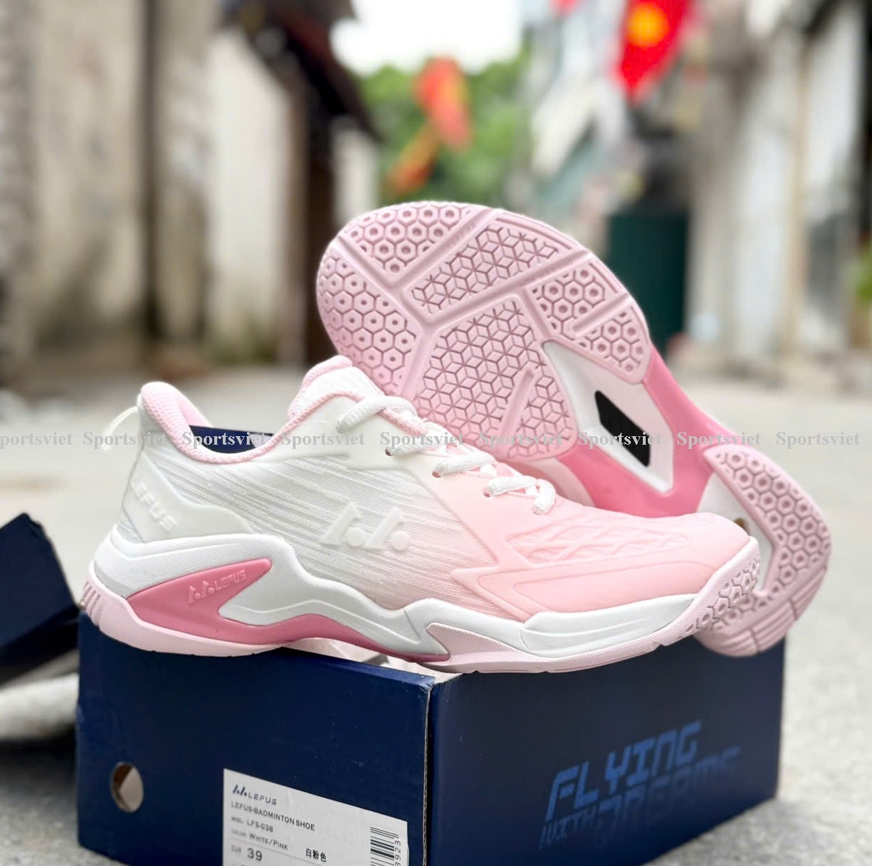 Giày Pickleball, cầu lông Lefus L038 mầu mới - Đế đệm hơi giảm chấn