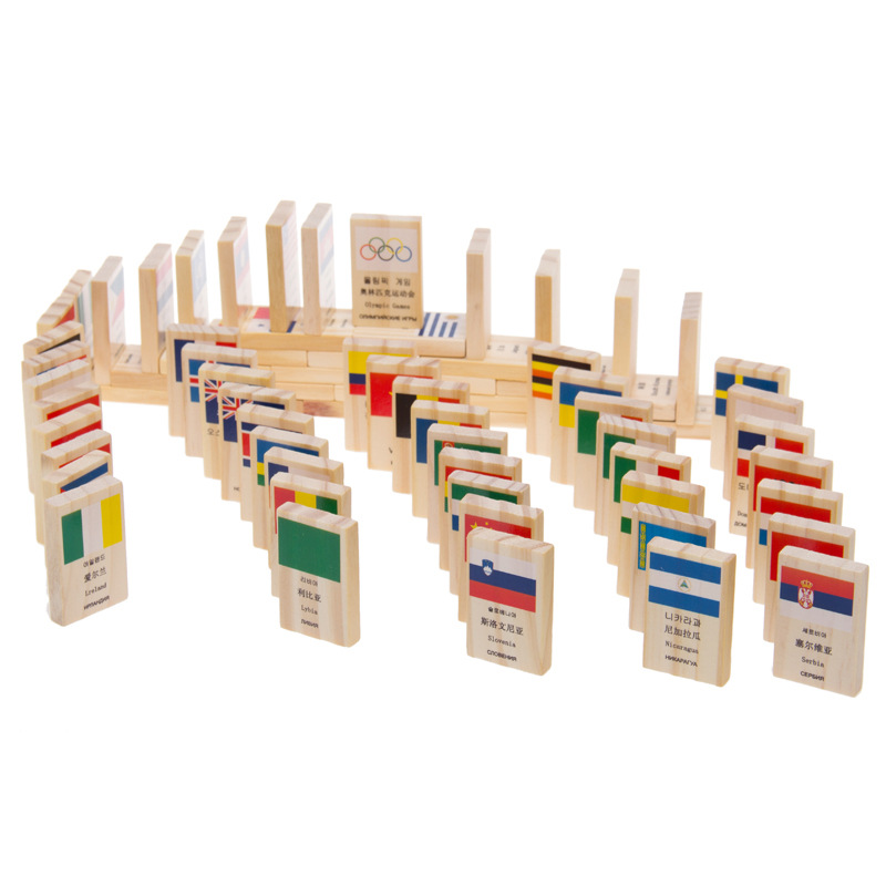 Đồ Chơi Gỗ, Bộ Domino Cờ 100 Quốc Gia Trên Thế Giới, Đồ Chơi Trẻ Em