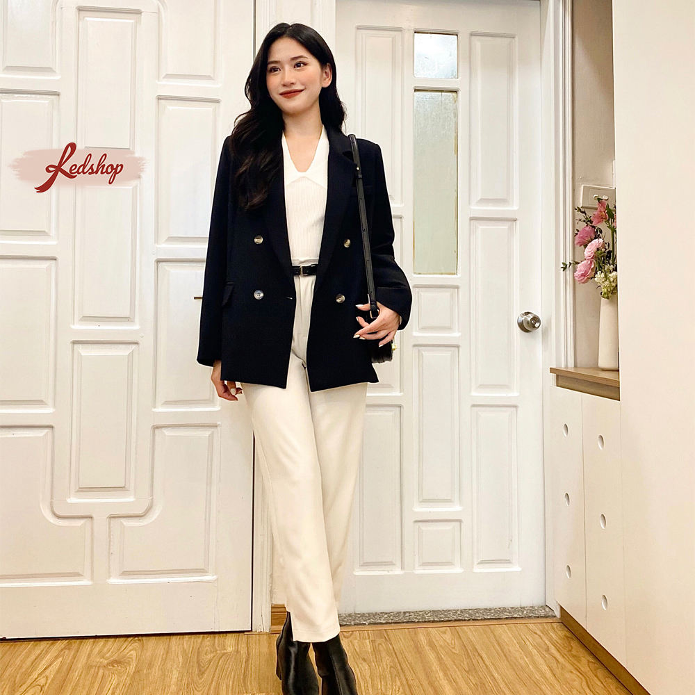 Áo blazer nữ áo vest dài tay khoác ngoài phong cách Hàn Quốc Red Shop 29975
