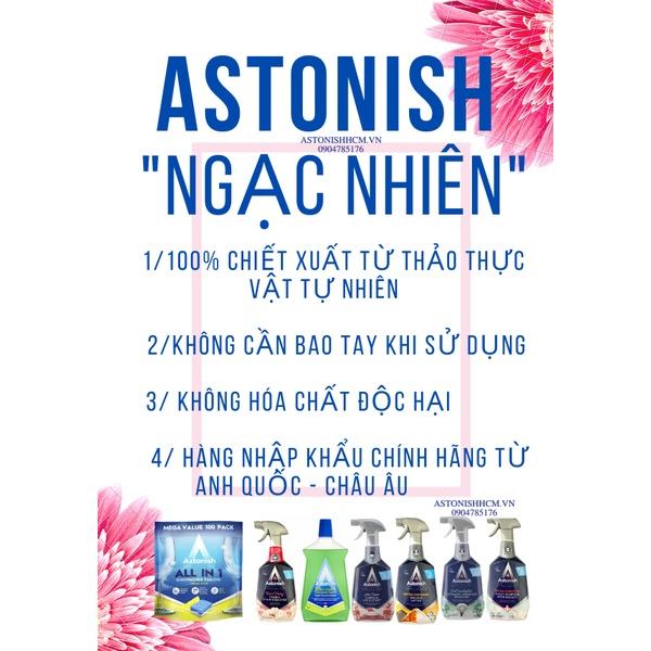 Bình xịt tẩy rửa nhà tắm Astonish C6710 750ml chuyên dùng để vệ sinh chùi rửa các thiết bị phòng tắm bao gồm vòi tắm, bồn tắm, mặt đá Ceramic, vách kính, gương, rèm nhựa và các chi tiết bằng gỗ trong phòng tắm