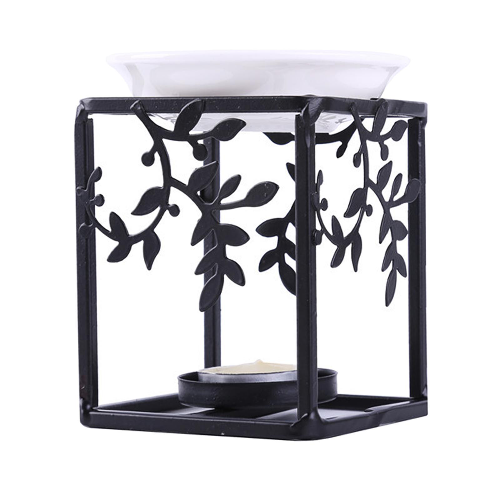 Tealight Candle Holder Essential Melt Fragrance Oil Burner Warmer Black