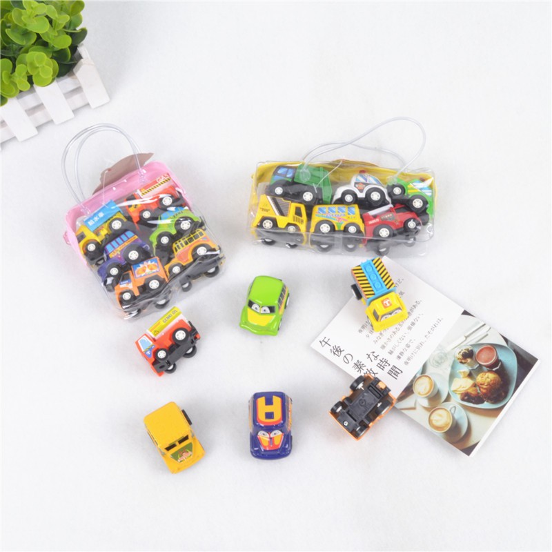 Đồ chơi mô hình Set 6 ô tô Mini Bánh Đà Guty Kids Nhỏ Xinh Cho Bé