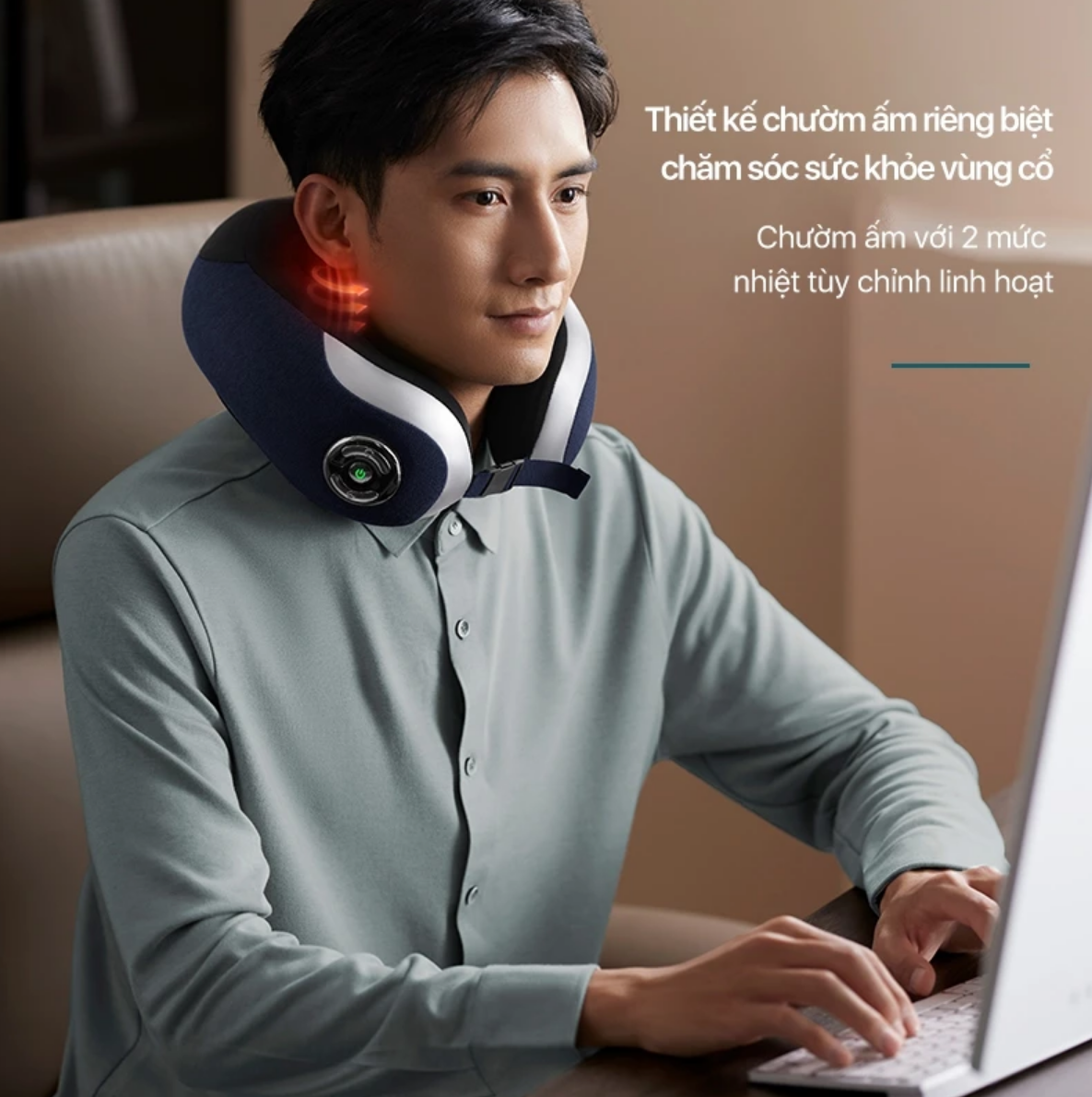 Máy Massage Cổ Vai Gáy PHILIPS PPM3502 - Mô phỏng massage như các đầu ngón tay - Hàng chính hãng