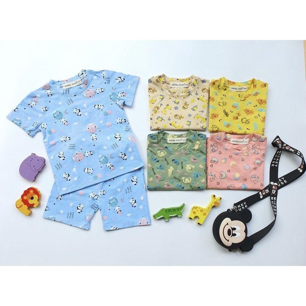 Bộ Cộc Tay Cho Bé FREE SHIP Bộ Minky Mom Cộc Tay Monkey Chất Thun Lạnh siêu mềm mịn thoáng mát