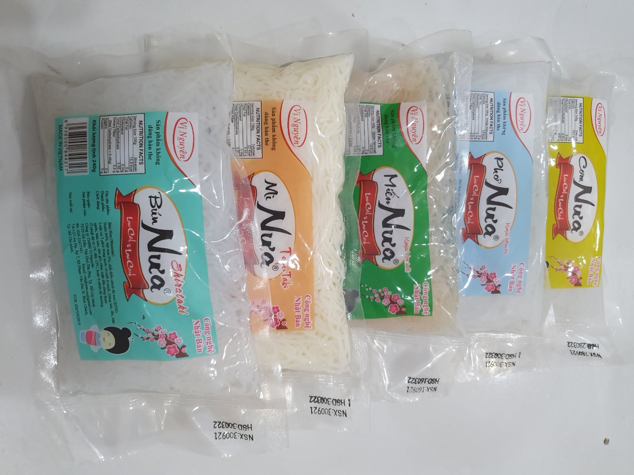 5 Gói Mix Bún Mì Phở Miến Cơm nưa Vị Nguyên 240g