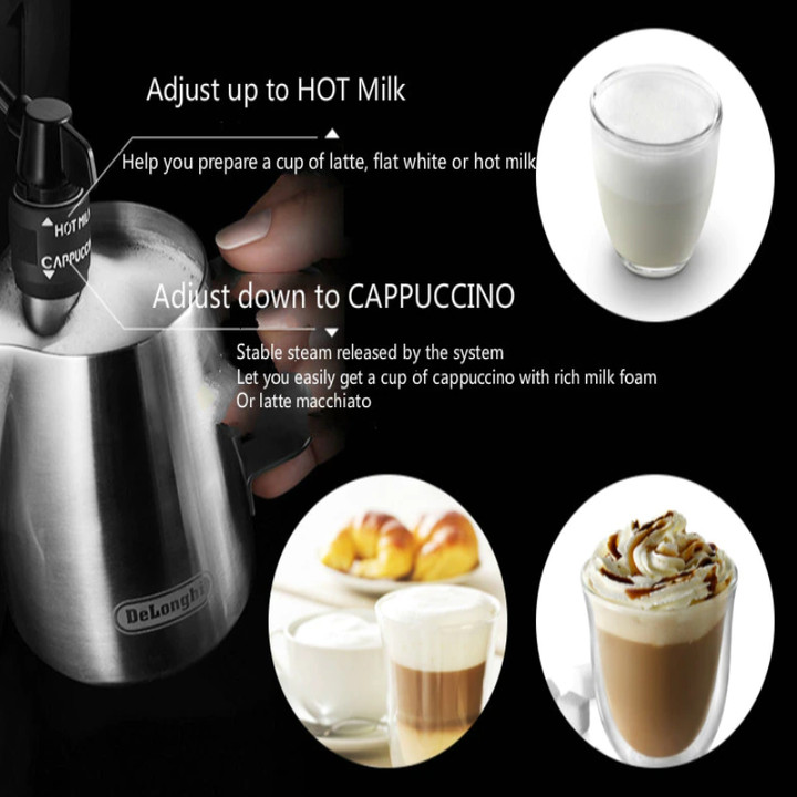 Máy pha cà phê Espresso thương hiệu cao cấp Delonghi ECP35.31 - Áp lực bơm: 15 (bar) - Công suất 1100 (W) - HÀNG NHẬP KHẨU