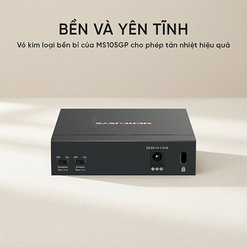 Switch Mercusys 5-Port 10/100/1000Mbps Desktop Switch MS105G - Hàng chính hãng
