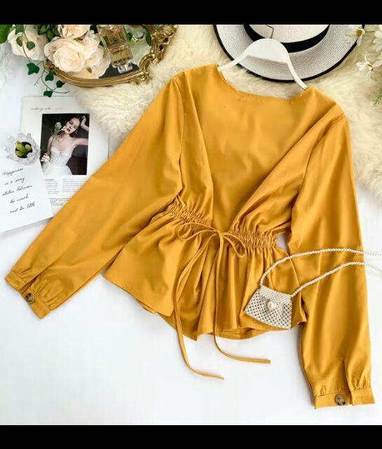 ÁO KIỂU NỮ NHÚN EO UZZLANG