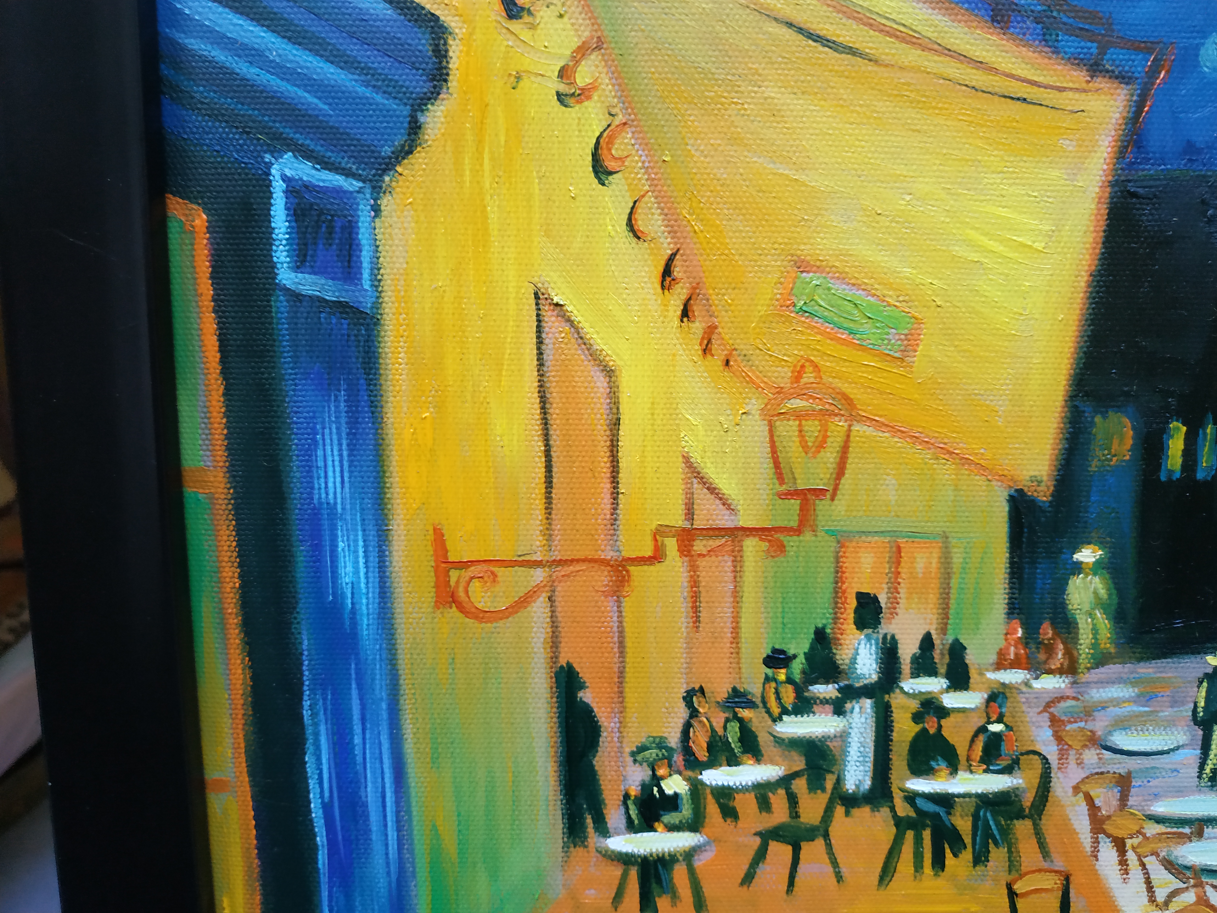 Cafe Đêm - Tranh Sơn Dầu Vẽ Tay 30x40cm