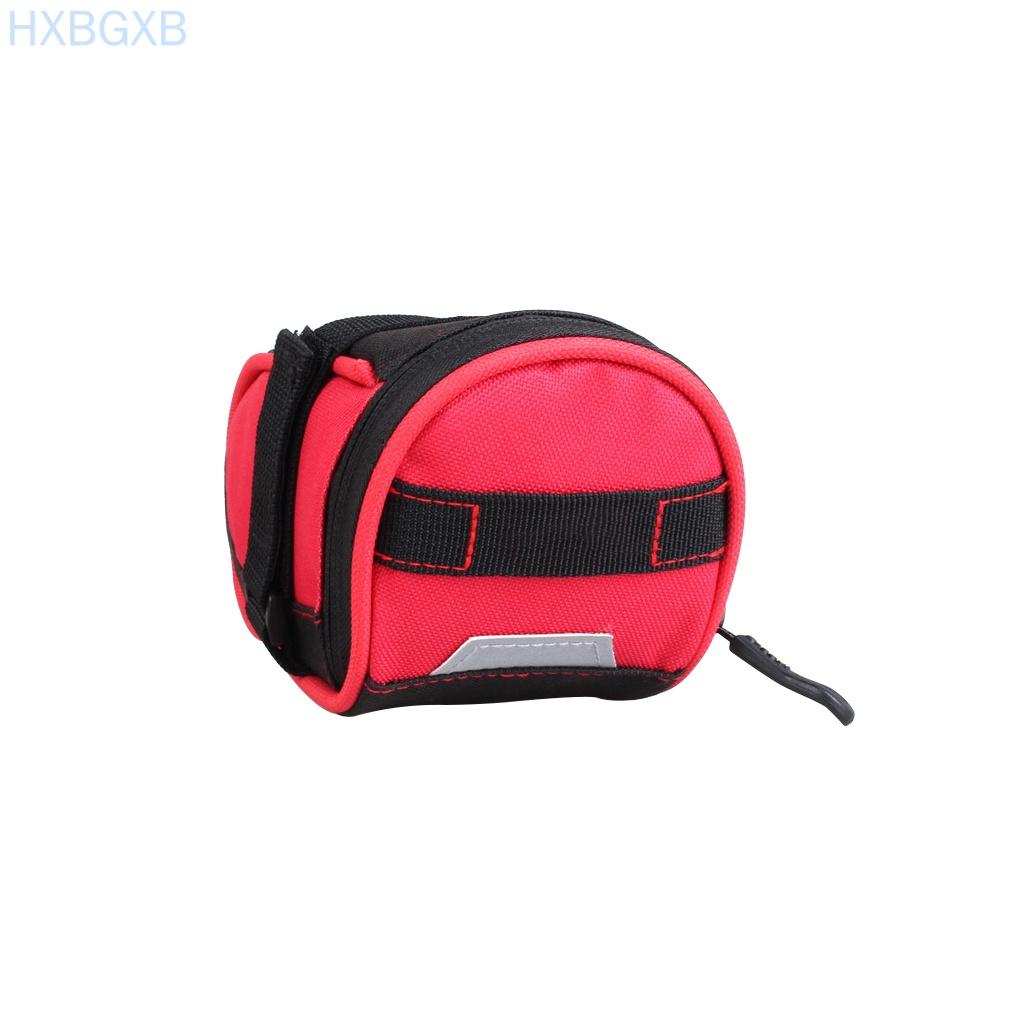 Bike Rear Bag Seat Mounted Nylon Pouch Phone Key Wallet Waterproof Zipper Closure Bag