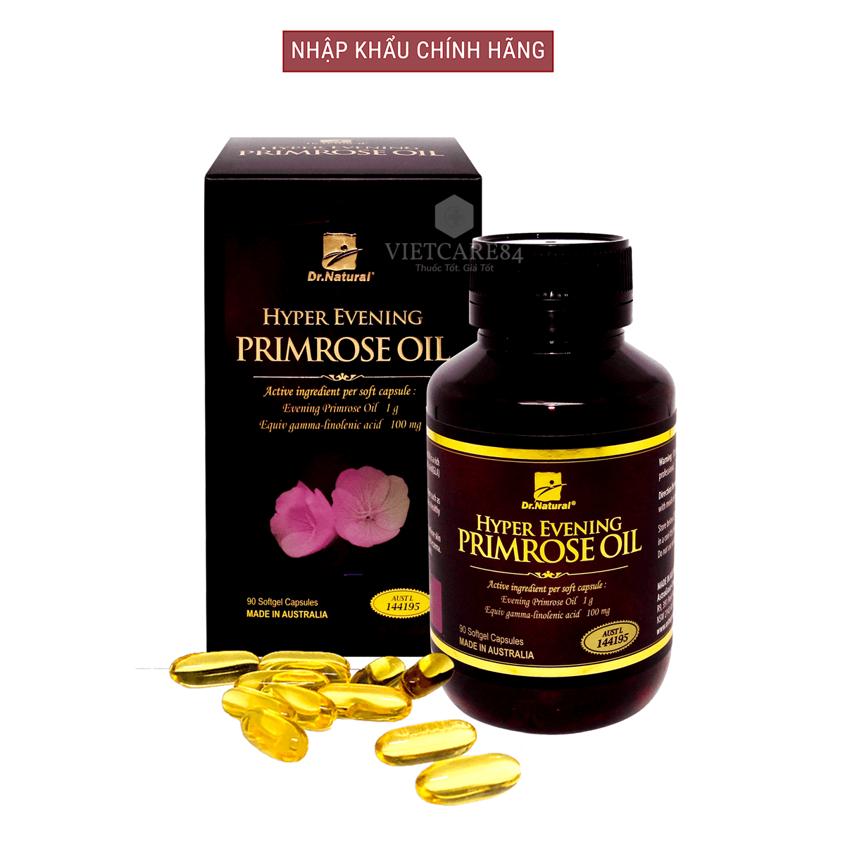 Bộ sản phẩm nhập khẩu chính hãng giúp bổ sung cân bằng nội tiết tố nữ gồm: viên uống bổ sung nội tiết tố nữ HYPER EVENING PRIMROSE OIL và viên omega 3 dầu cá hồi OMEGA 3 SALMON OIL
