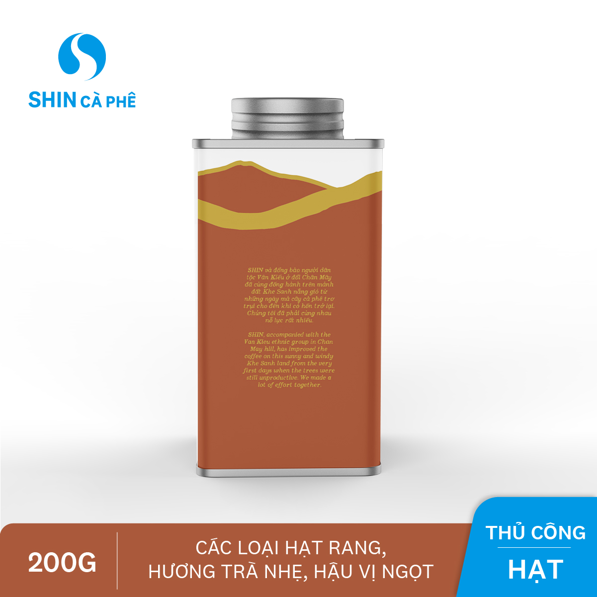 SHIN Cà Phê_Cà phê thủ công Khe Sanh Blend hộp thiếc 200g