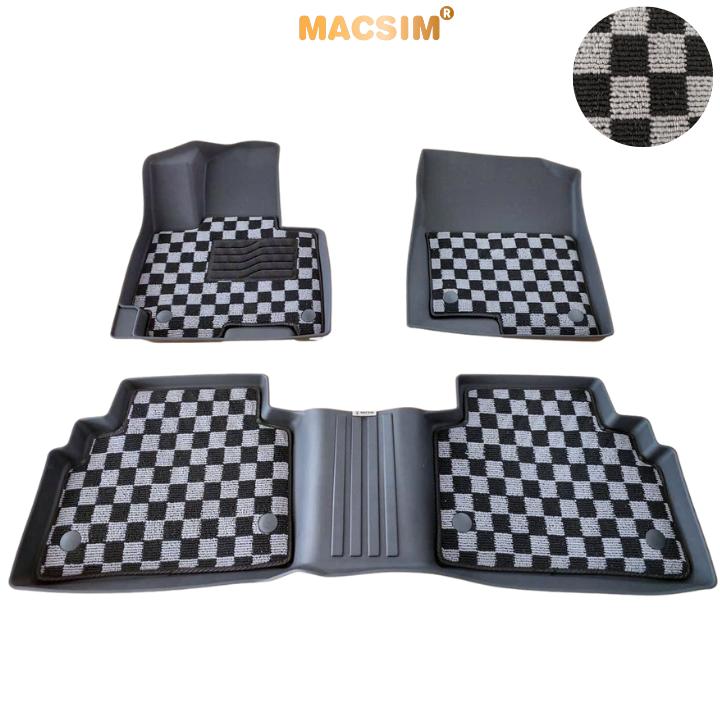 Thảm Lót Sàn 2 Lớp TPE Macsim Huyndai Tucson 2022+ Chuẩn Form, Bền, Không Mùi ( dệt thô caro 2 lớp sd3 ct)