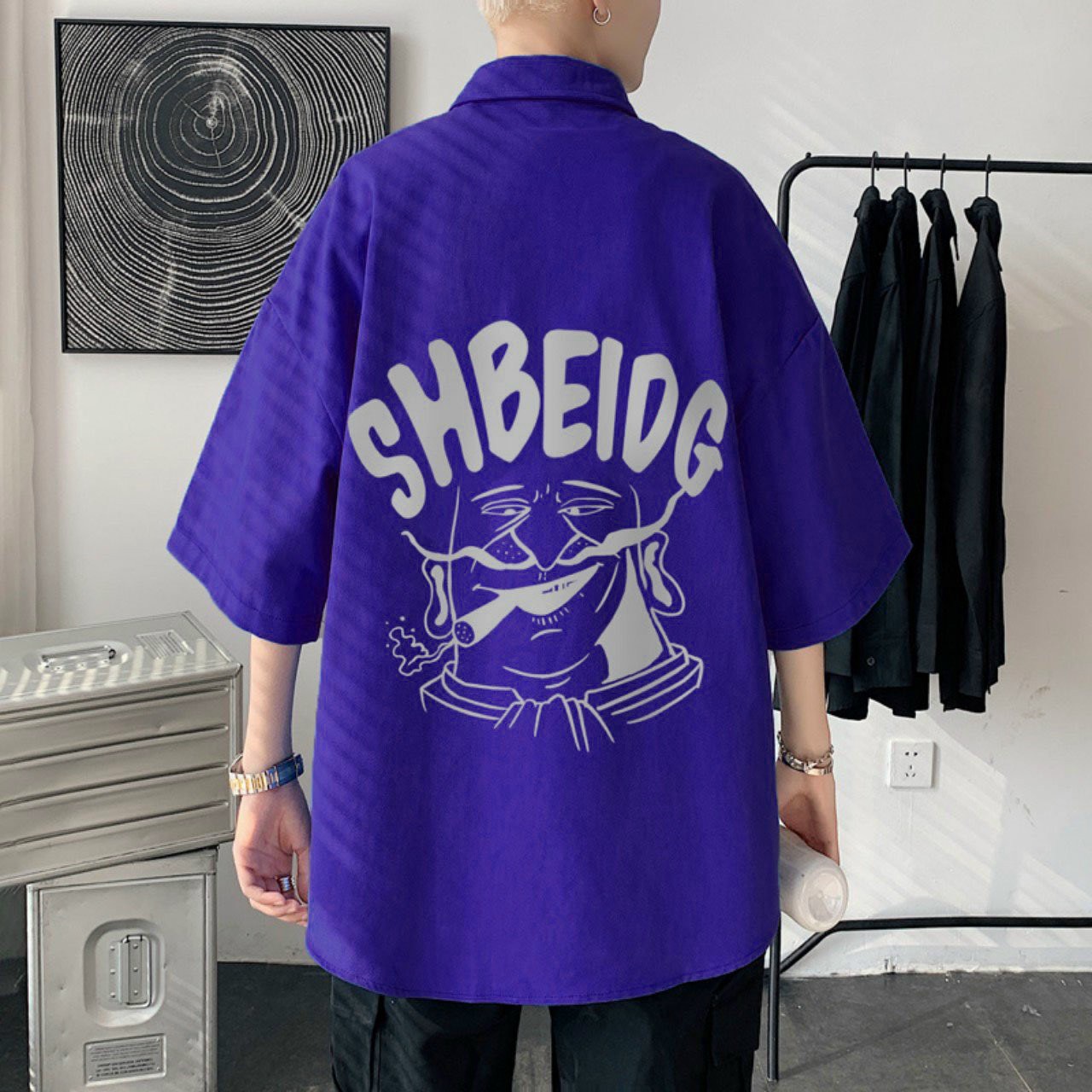 Áo sơ mi nam SHBE in hình Ông Già siêu ngầu