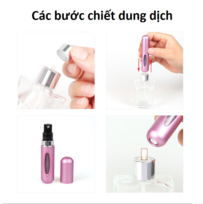 Chai lọ chiết nước hoa mini, ống chiết tự động dạng xịt 5ml nhỏ gọn tiện dụng GD722-ChietNH