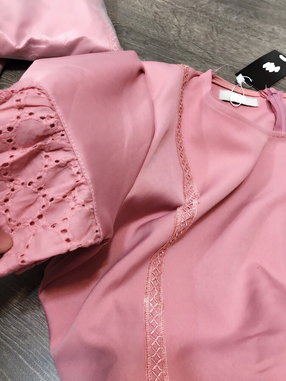 ĐẦM SUÔN HỒNG VIỀN REN - M101S5-B50