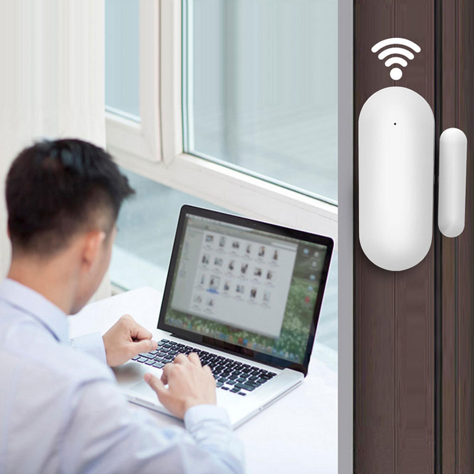 Cảm biến cửa Wi-Fi báo động thời gian thực tiếp xúc với máy dò thông minh giữ an toàn nhà cửa