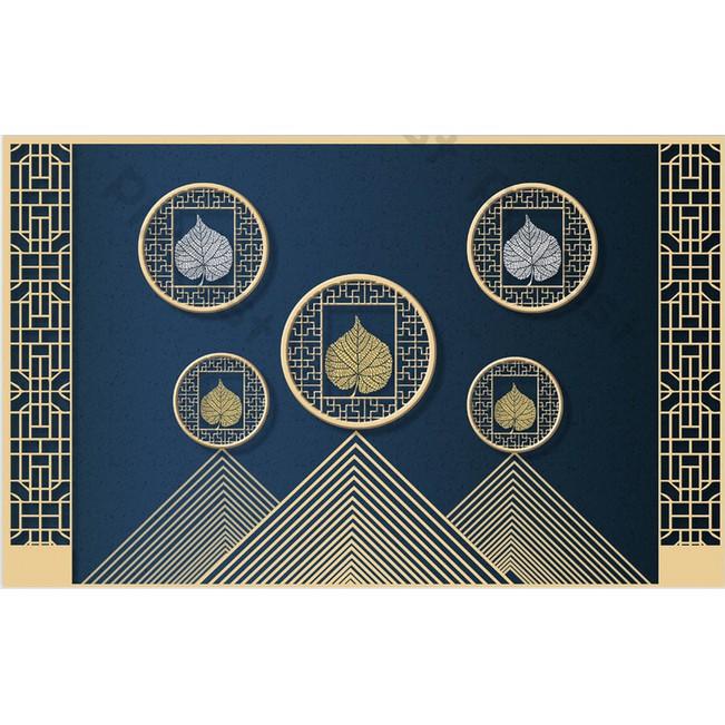 Tranh dán tường Bức tường lá nghệ thuật, tranh 3d dán tường hiện đại MS1074368