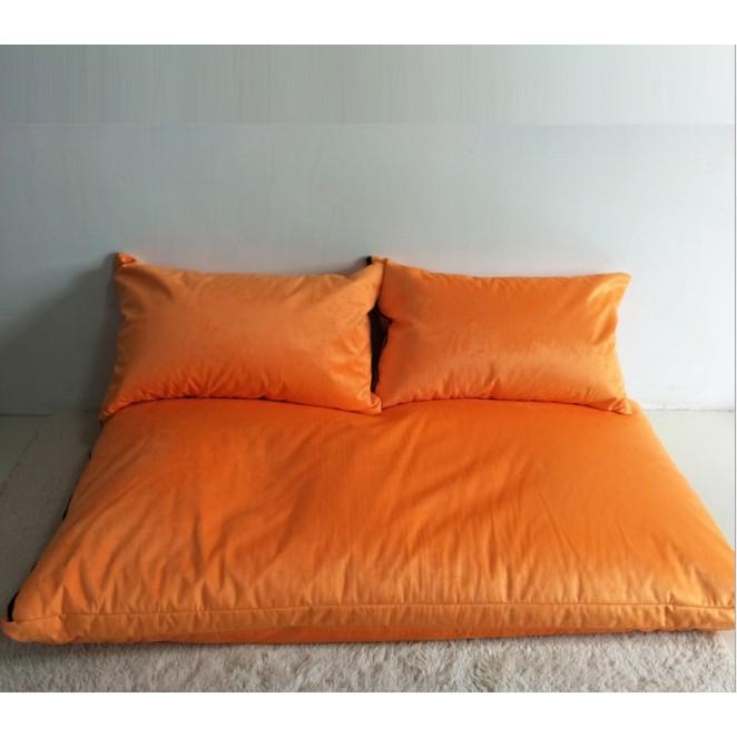 Đệm xốp hình hộp chữ nhật, cỡ S, chất vải da lộn nhiều màu