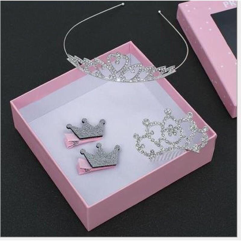 Sét Kẹp tóc vương miện bé gái xinh xắn