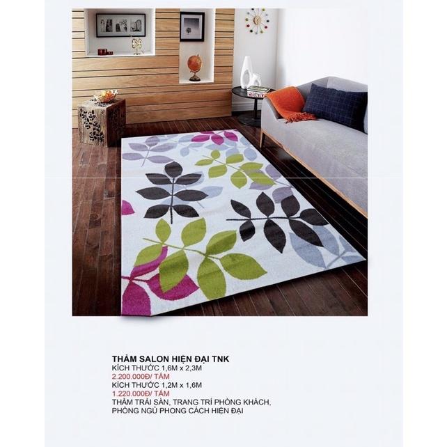 Thảm salon hiện đại TNK size 120x160, thảm trải sàn phòng khách, phòng ngủ, sợi len cao cấp, hoa văn tinh xảo, đẹp mắt