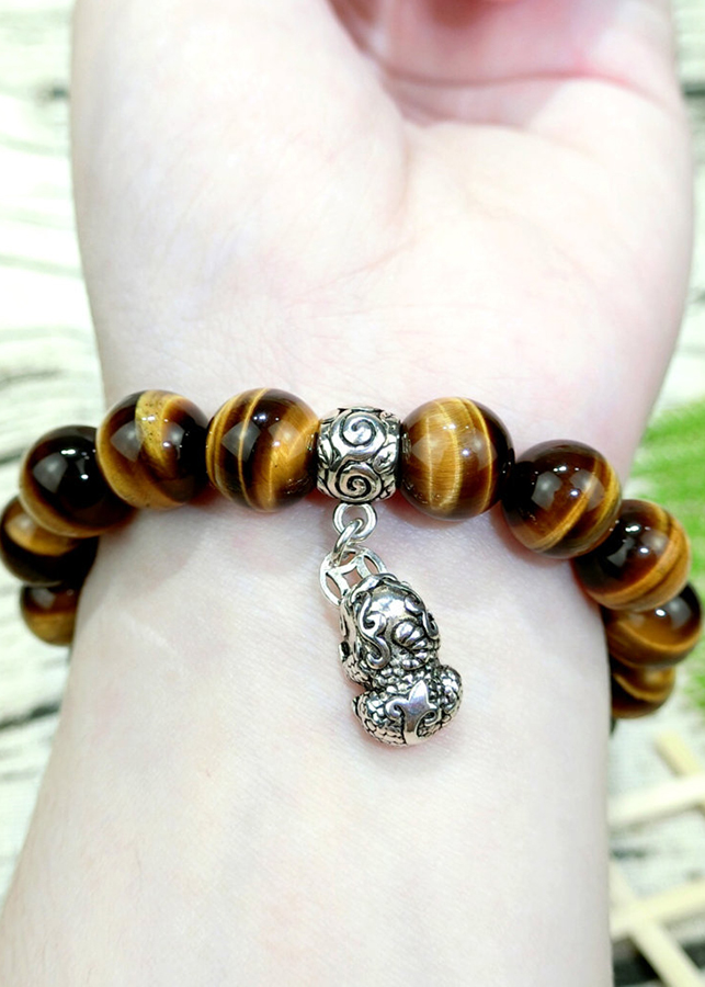 Vòng Tay Phong Thủy Đá Mắt Hổ 5A