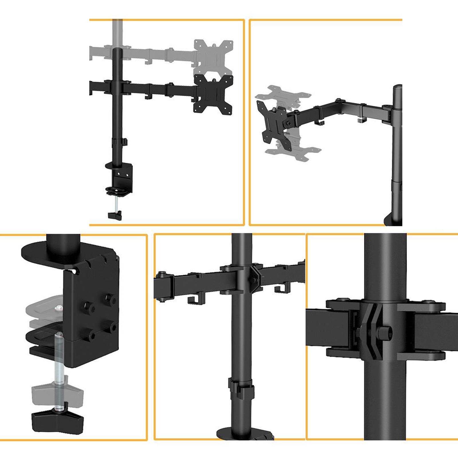 Dual Monitor Desk Mount Stand Computer Monitor Arm Mount for 2 LCD Screens