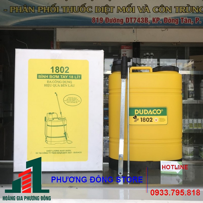 Bình bơm phun thuốc (bình cơ) DUDACO B-1802_ 18 LÍT