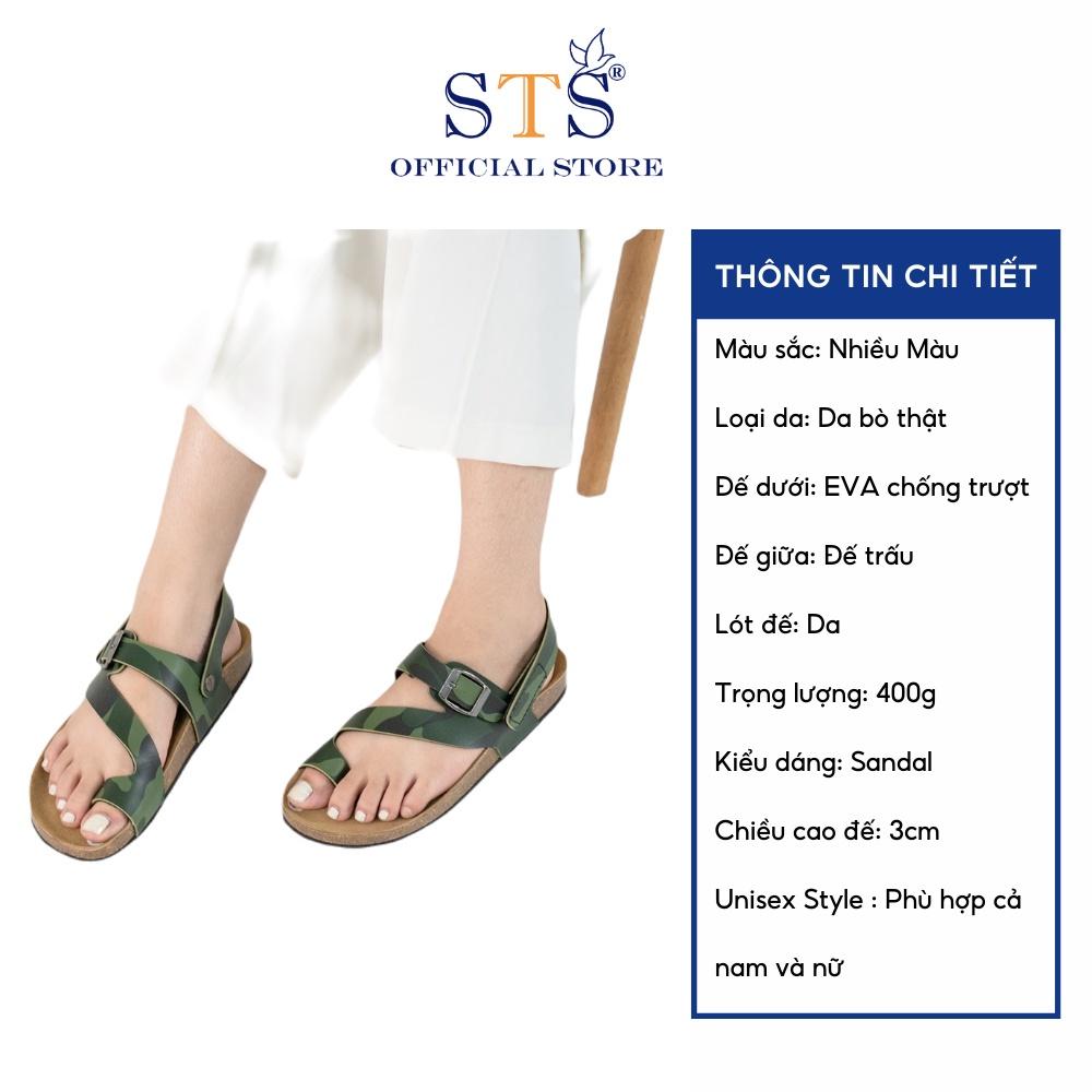 Sandal Đế Trấu Mẫu Camo Rằn Ri Quai chéo Xỏ Ngón Da PU cao cấp thời trang đi chơi đi học đi làm mã CM20