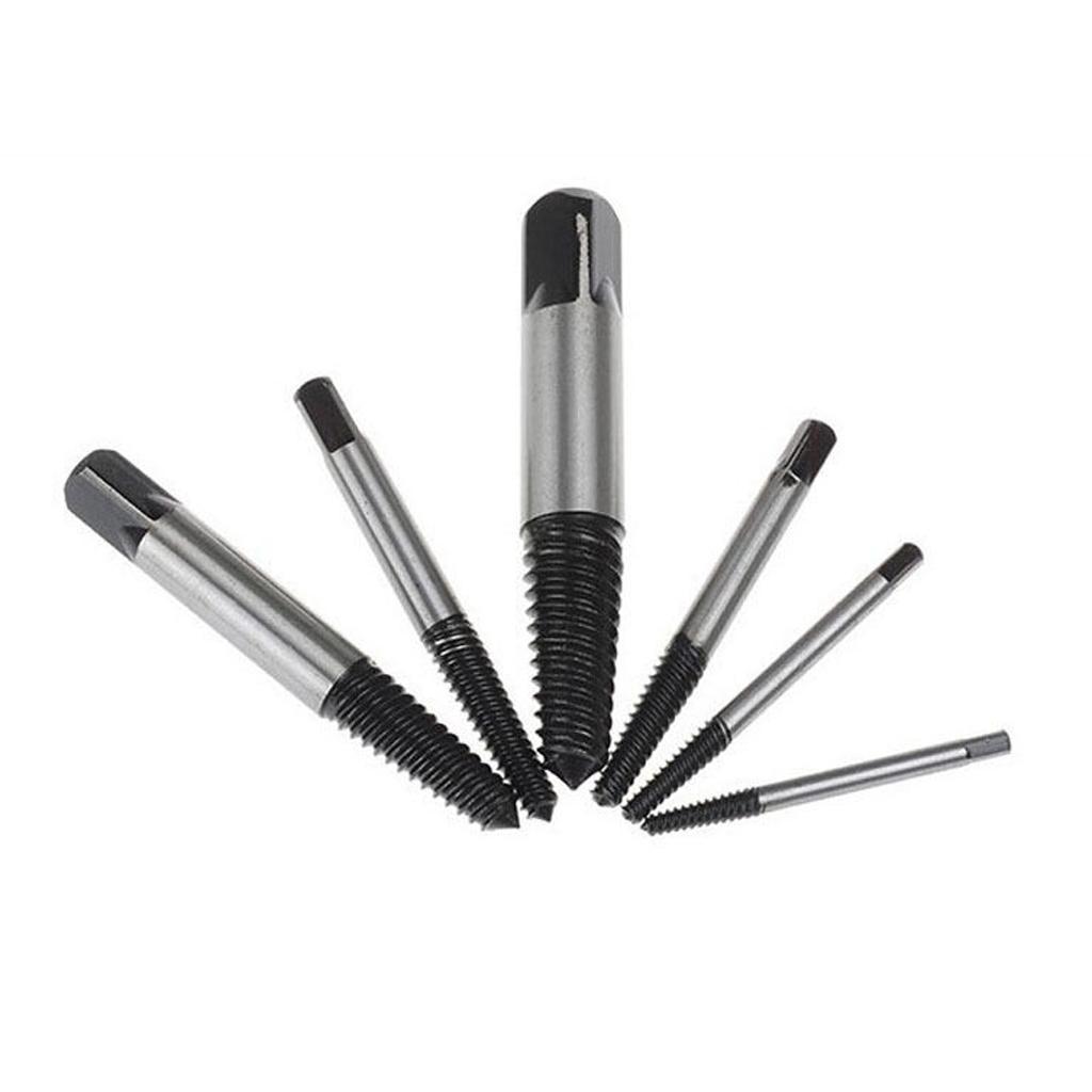 5x 4-18mm Small - Large Screw Extractor Set In Case Broken Stud Bolt Remover