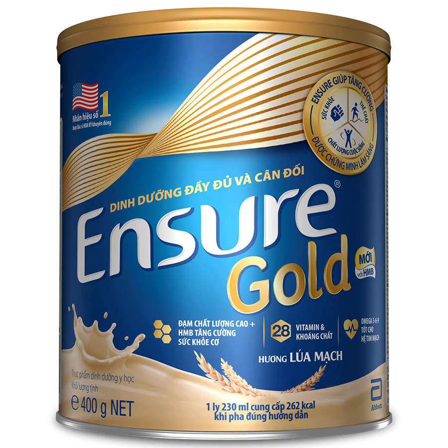 Sữa Bột Abbott Ensure Gold Lúa Mạch 400g